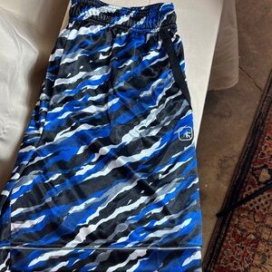 AND1 Blue and Black Athletic Shorts